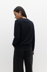 Rebe Navy Merino Cardigan