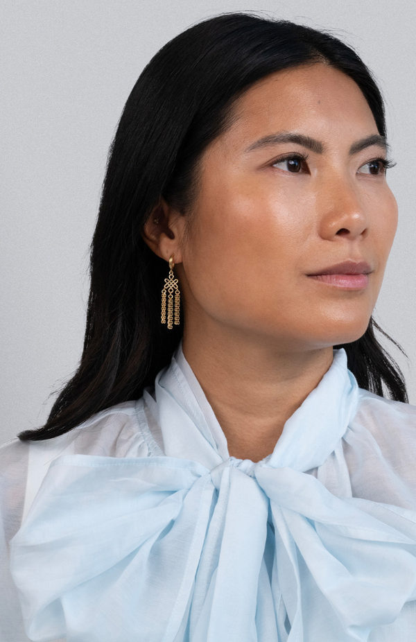 Zoe & Morgan 22K Gold Plate Ether Earrings