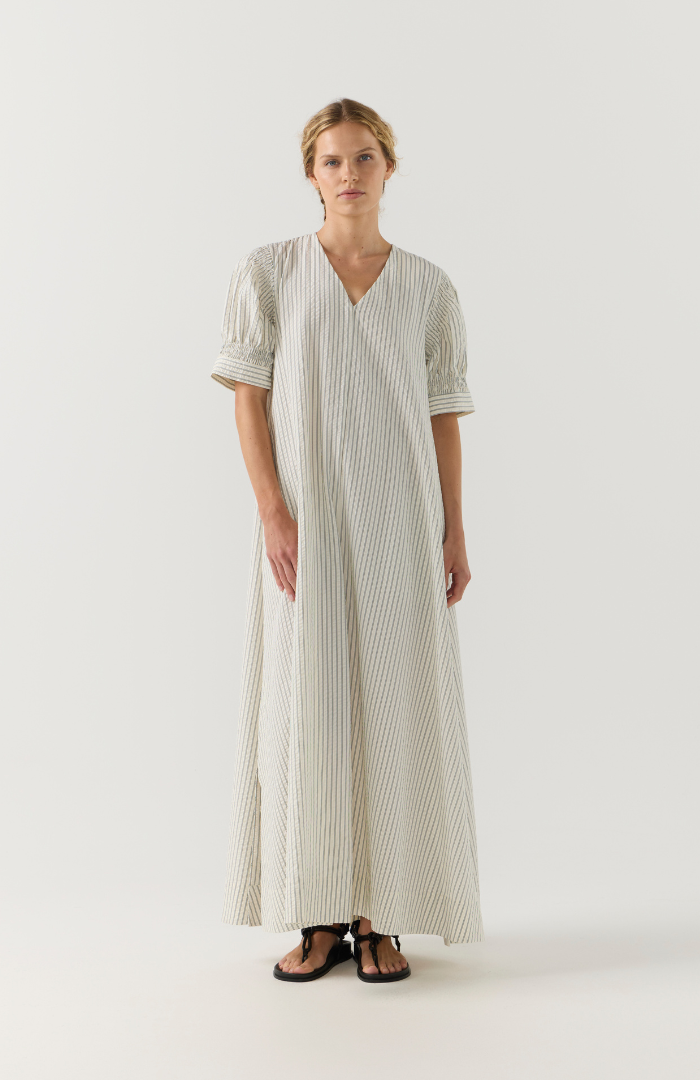 Foemina Basil Stripe Scottie Dress