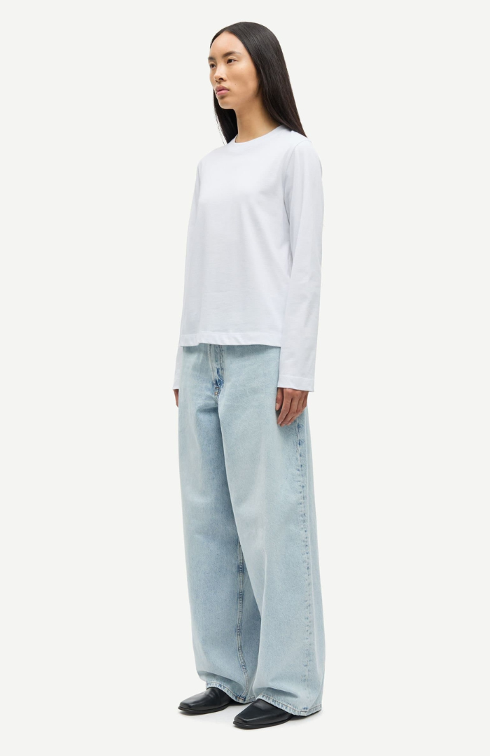 Samsøe Samsøe White Sacamino L/S T-Shirt