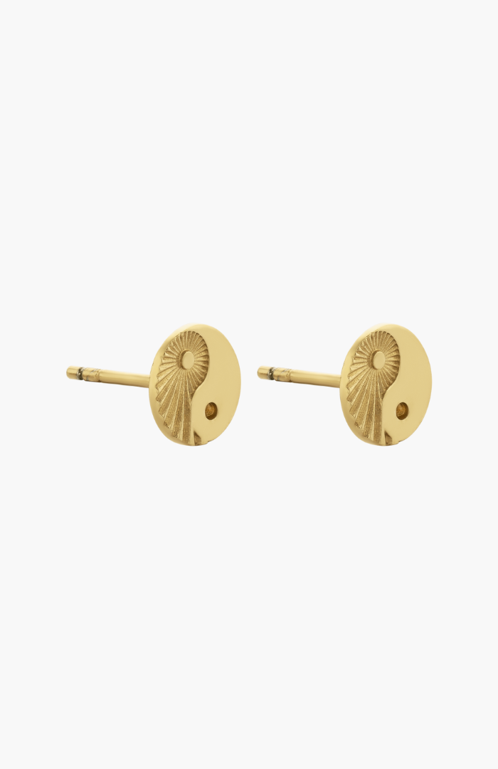 Zoe & Morgan 22K Gold Plate Yin Yang Stud