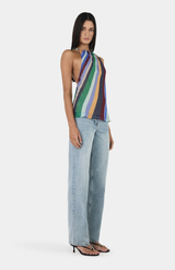 Hansen & Gretel Wave Length Juniper Silk Top