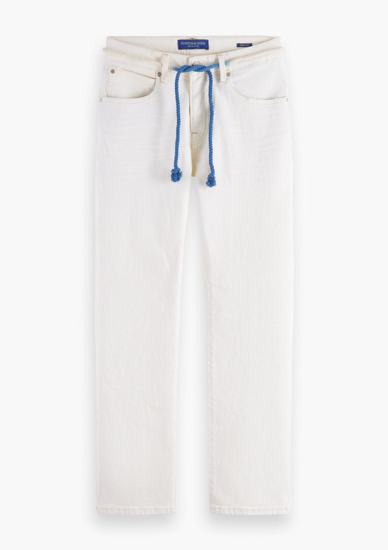 Scotch & Soda White Zee Straight Leg Jeans