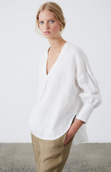 Laing White Palma Scoop Blouse