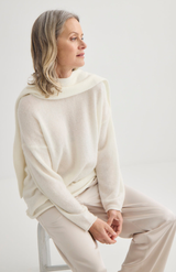 Laing Ivory Alpaca Sweater with Tie