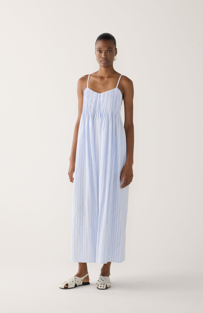 Foemina Blue Stripe Seersucker Viv Dress