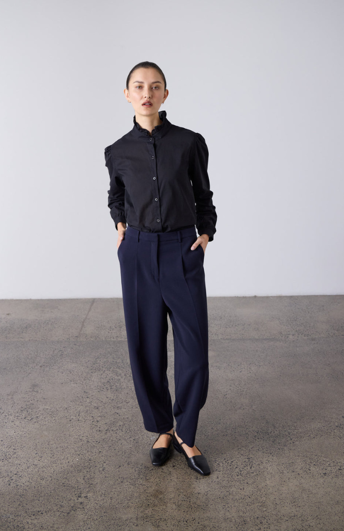 Laing Navy Britta Barrel Leg Trouser