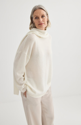 Laing Ivory Alpaca Sweater with Tie