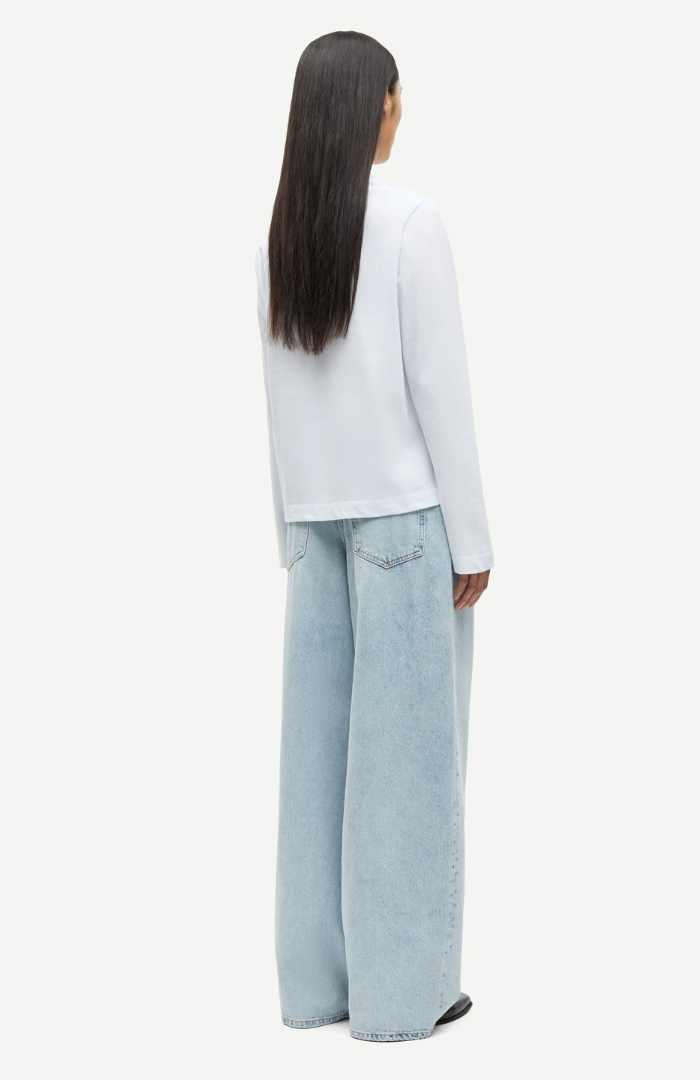 Samsøe Samsøe White Sacamino L/S T-Shirt