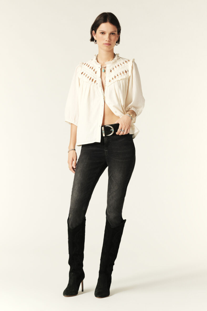 Ba&sh Ecru Bennie Blouse