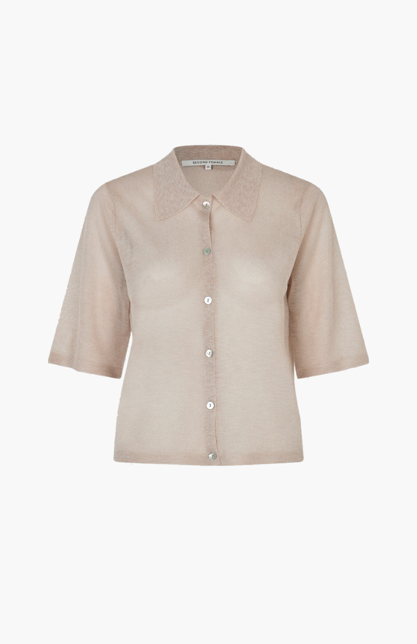 Second Female Brazilian Sand Tinke Knit Polo Cardigan