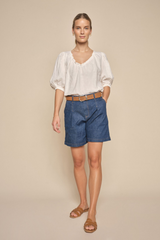 Mos Mosh Ecru Taissa Linen Blouse