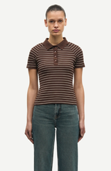 Samsøe Samsøe Coffee Brown St. Samia SS Polo Tee