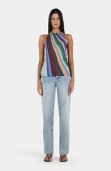 Hansen & Gretel Wave Length Juniper Silk Top