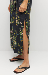 Juliette Hogan Dark Garland Cotton Painted Petals Kiko Dress