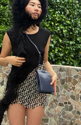 Yu Mei Eclipse Navy Lambskin Georgie Bag