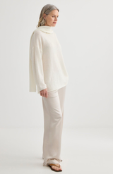 Laing Ivory Alpaca Sweater with Tie
