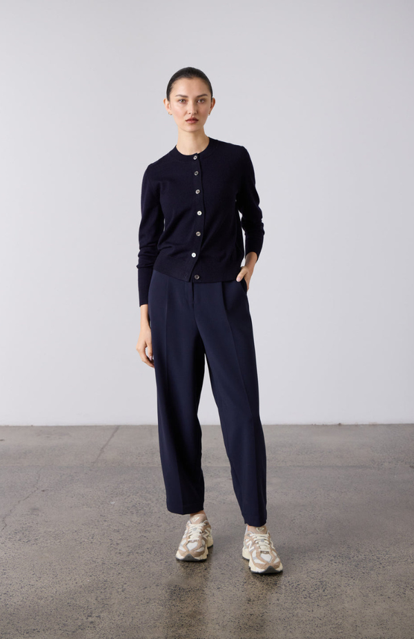 Laing Navy Britta Barrel Leg Trouser