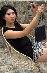 Yu Mei Eclipse Navy Lambskin Georgie Bag