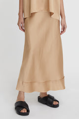 Lee Mathews Honey Stella Silk Satin Skirt