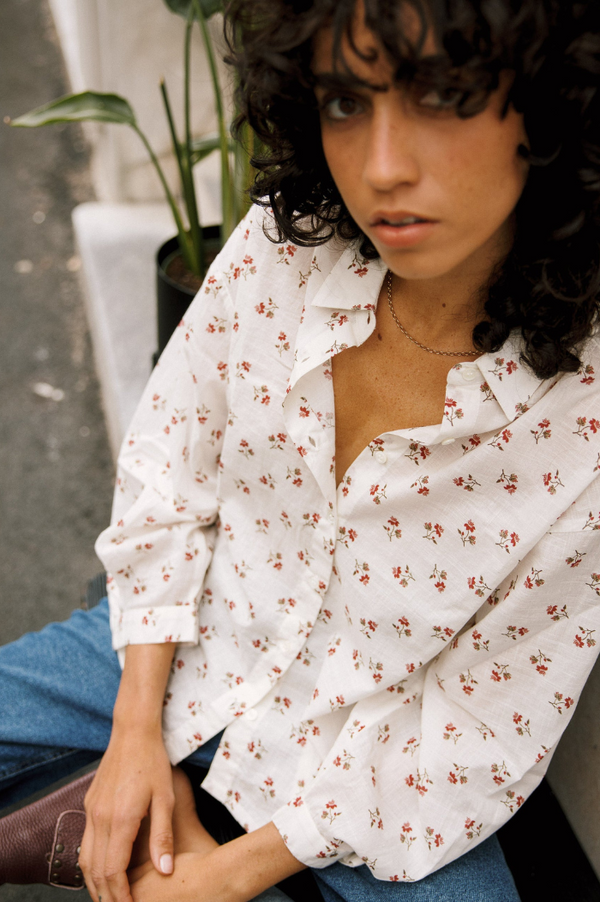 Indi & Cold White Floral Shirt