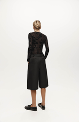 Harris Tapper Black Mesh Velvet Darvos Top