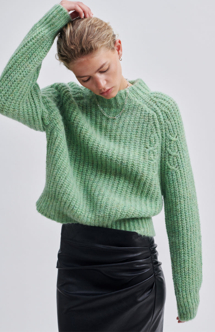 Second Female Pistachio Green Kalliha O-Neck Knit