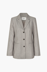 Modström Grey Melange Pinstripe MeridaMD Blazer