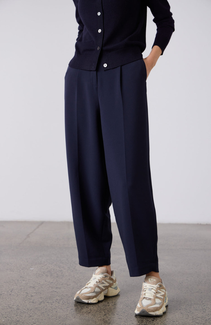 Laing Navy Britta Barrel Leg Trouser