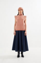 Rabens Saloner Dark Navy Rita Skirt