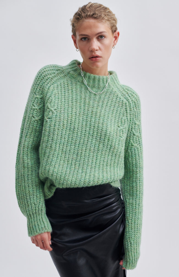 Second Female Pistachio Green Kalliha O-Neck Knit