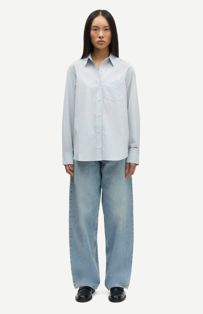 Samsøe Samsøe Rugby Blue St. Salova Pocket Shirt