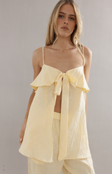 Caitlin Crisp Yellow Linen Jimmy Jogger