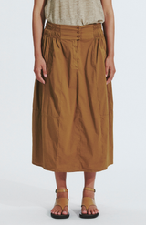 Transit Par-Such Mustard Stretch Poplin Skirt