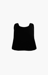 Harris Tapper Black Velvet Knot Top
