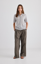 Laing Grey Marle Featherlight Cashmere Shirt