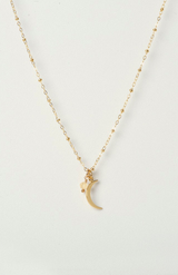 Charlotte Penman 14K Rolled Gold Midnight Necklace + Moonstone + Labradorite + Lolite Pearl + Gold