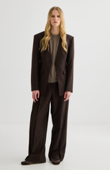 Laing Truffle Inverted Pleat Trouser