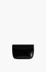 Yu Mei Black Croc Keriana Clutch