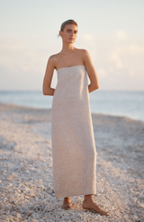 Morrison Pebble Kari Linen Strapless Dress