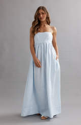 Caitlin Crisp Blue Stripe Lottie Dress