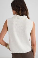Laing Cream Sienna Collared Cotton Tank