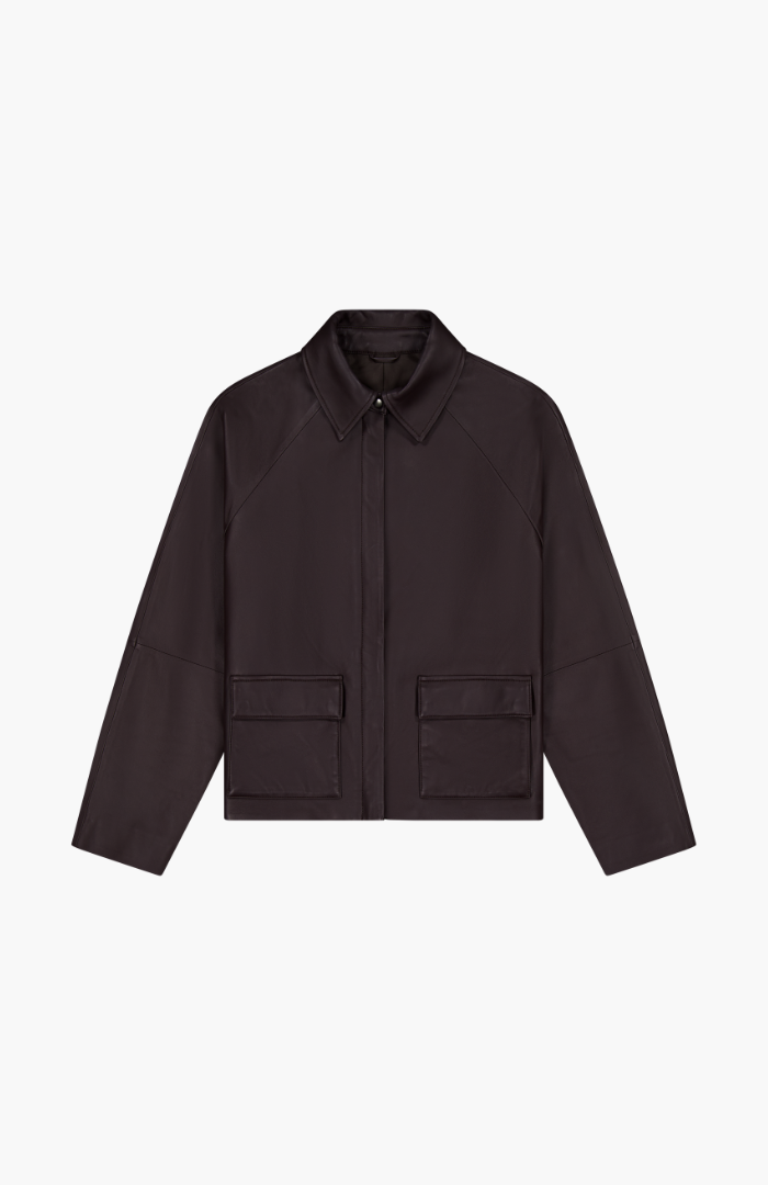 Rebe Balsamic Mo Leather Jacket