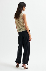 Second Female Summer Sand Beaded Top