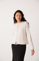 Francie Ivory Doll's Cardigan + Trimmed Doll's Cardigan
