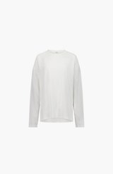 Rebe White Long Sleeve Drop T-Shirt