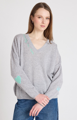 Absolut Cashmere Light Heather Grey Kennedy Top