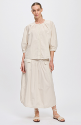 Transit Chalk Collarless Shirt