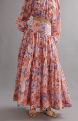 Caitlin Crisp Pink Wildflower Sorrento Maxi Skirt