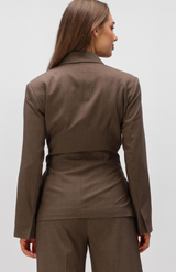 Second Female Brown Dakota Wrap Blazer